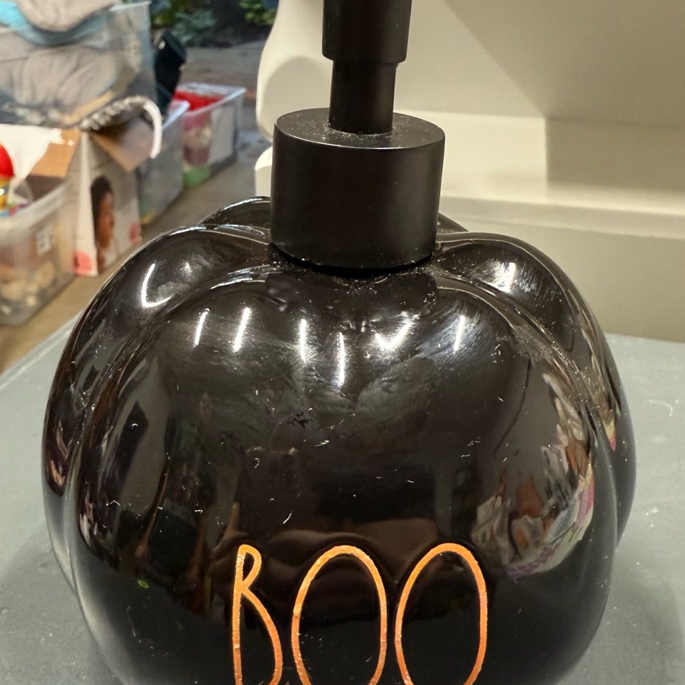 Black and Orange Soap Dispenser